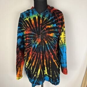 Lion King Hoodie Pullover Shirt Tie-Dye Multicolor 2X Large 100% Cotton